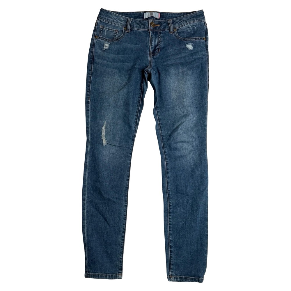 Cabi 5087 Skinny Distressed Stretch Denim Medium Wash Women 4‎